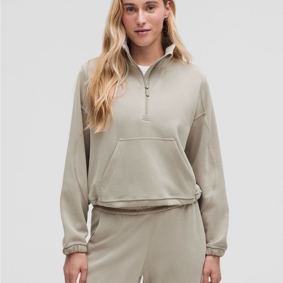Lululemon half zip softstreme (riverstone) - Picture 3 of 3